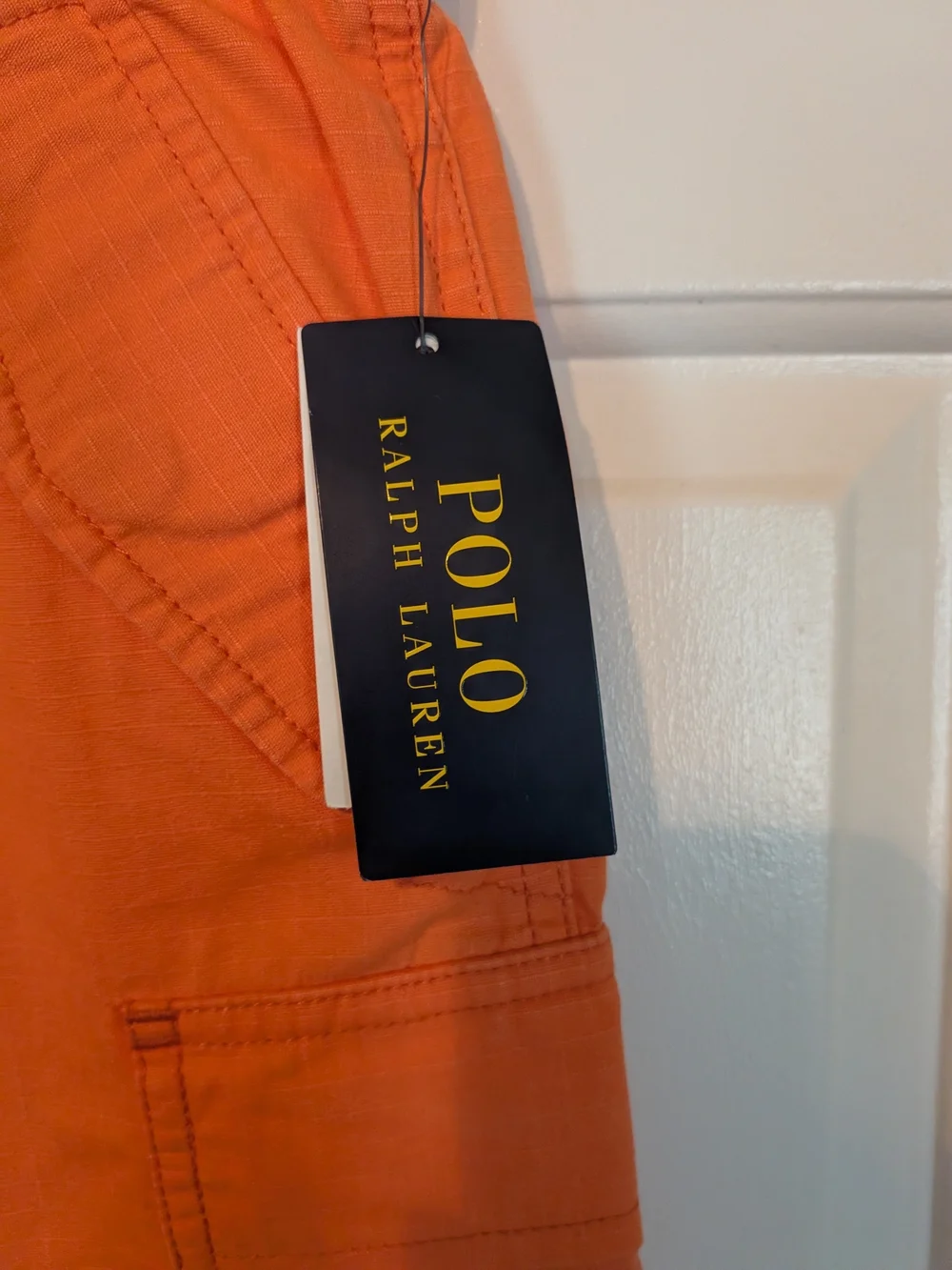 NWT Polo Ralph Lauren Youth Boys Size 16 Bright Orange Cargo Shorts